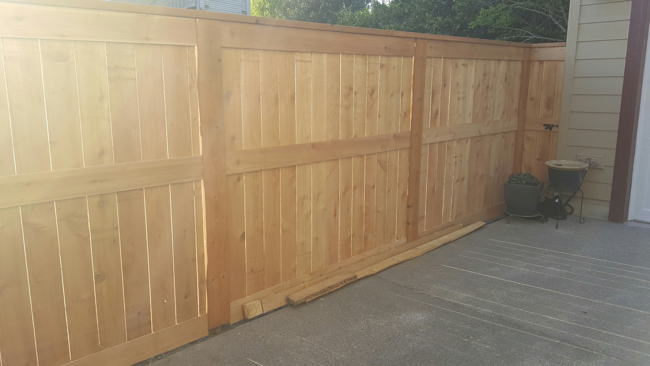 Cedar Fencing - Simple Privacy with Top Rail - Cascade Home Enhancement LLC